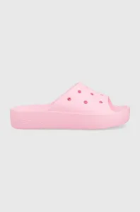 Pantofle Crocs Classic Platform Slide dámské, růžová barva, na platformě, 208180, 208180.6S0-6S0 #4773985