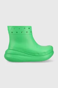 Holínky Crocs Classic Crush Rain Boot dámské, zelená barva, 207946, 207946.3E8-3E8