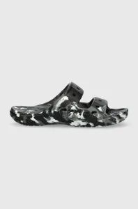 Pantofle Crocs BAYA MARBLED SANDAL dámské, černá barva, 208332 #5673245