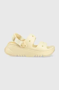 Pantofle Crocs Classic Hiker Xscape Sandal dámské, béžová barva, na platformě, 208181