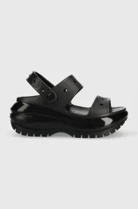 Pantofle Crocs Classic Mega Crush Sandal dámské, černá barva, na platformě, 207989