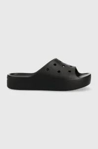 Pantofle Crocs Classic Platform Slide dámské, černá barva, na platformě, 208180, 208180.001-001