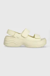 Sandály Crocs Skyline Slide dámské, béžová barva, na platformě, 208183 #5409551