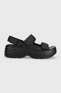 Sandály Crocs Skyline Slide dámské, černá barva, na platformě, 208183 #6095646