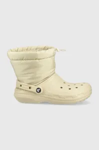 Sněhule Crocs Classic Lined Neo Puff Boot béžová barva
