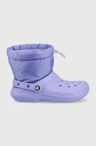 Sněhule Crocs Classic Lined Neo Puff Boot fialová barva