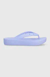 Žabky Crocs Classic Platform Flip dámské, fialová barva, na platformě, 207714, 207714.5Q6-5Q6