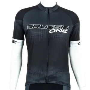 Cyklistický dres s krátkým rukávem Crussis ONE CSW-058  černá/bílá  M