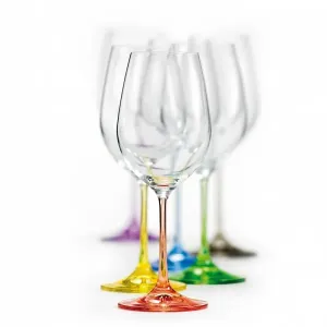 Crystalex Sklenice na víno VIOLA Rainbow 350 ml, 6 ks #1483683