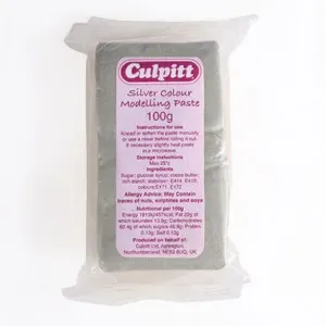 Culpitt Stříbrná modelovací hmota s kakaovým máslem Silver - 100g