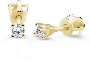 Cutie Diamonds Minimalistické náušnice pecky ze žlutého zlata s brilianty DZ60129-30-00-X-1