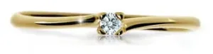 Cutie Diamonds Třpytivý prsten ze žlutého zlata s briliantem DZ6733-2948-00-X-1 59 mm