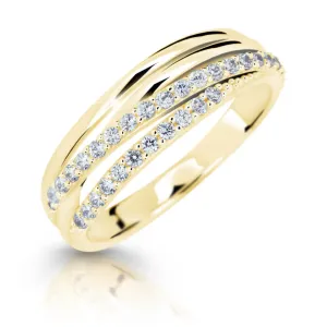 Cutie Jewellery Třpytivý prsten ze žlutého zlata Z6716-3352-10-X-1 51 mm