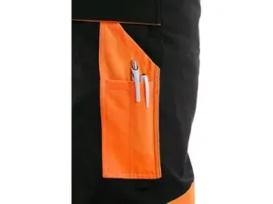 Kalhoty do pasu CXS SIRIUS BRIGHTON, černo-oranžová, vel. 52