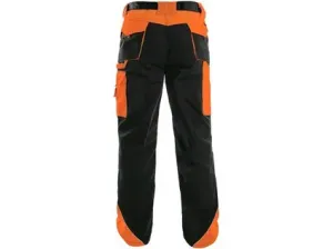 Kalhoty do pasu CXS SIRIUS BRIGHTON, černo-oranžová, vel. 56