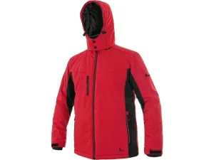 Canis (CXS) Pánská zateplená softshellová bunda VEGAS - Červená / černá | M