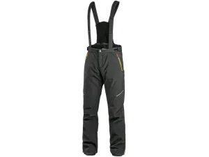 Canis (CXS) Pánské zimní softshellové kalhoty CXS TRENTON - Černá / žlutá / oranžová | 50