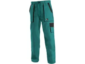 Canis (CXS) Dámské pracovní kalhoty CXS LUXY ELENA - Zelená / černá | 38