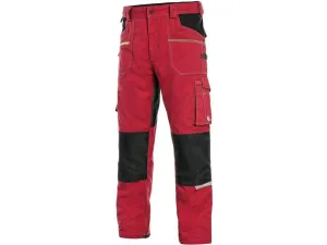 Canis (CXS) Montérkové kalhoty do pasu CXS STRETCH - Červená / černá | 54