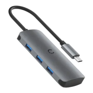 Rozbočovač 6v1 USB-C na 3x USB, USB-C, SD karta, Micro SD karta Cygnett SlimMate 100W (šedý)