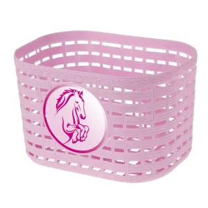 Dětský plastový přední košík M-Wave P Children's Basket  růžová
