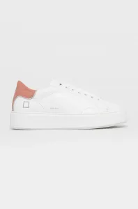 Kožené boty D.A.T.E. bílá barva, na platformě #1951326
