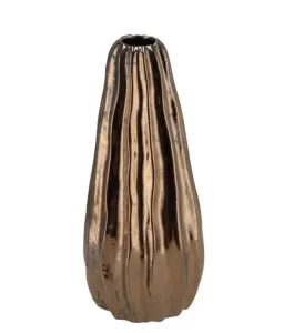 Bronzová antik metalická keramická váza Vawy stone - 13*30 cm 202481