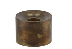 Mosazný antik kovový svícen Debra - Ø 6*5 cm 860323