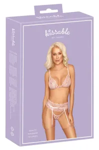 Kissable - lace underwear set (pink)S/M