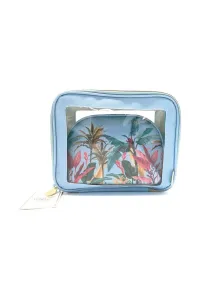 Sada kosmetických tašek Danielle Beauty Botanical Palm Blue 2-pack