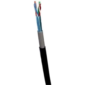 Datacom FTP drát CAT5E PVC+PE  305m cívka černý 2-OUTDOOR