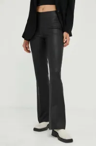 Kožené kalhoty Day Birger et Mikkelsen dámské, černá barva, zvony, high waist