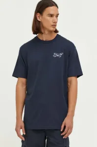 Bavlněné tričko DC tmavomodrá barva, s potiskem