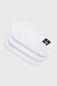 Ponožky Dc (3-pack) pánské, bílá barva
