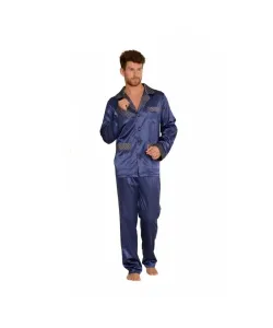 De Lafense 939 Satén Pánské pyžamo, 3XL, bordová