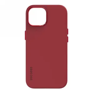 Kožené pouzdro Decoded s MagSafe pro iPhone 15 - červené