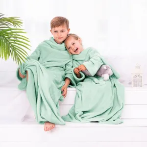 Dětská deka s rukávy DecoKing Lazy mátová, velikost 90x105