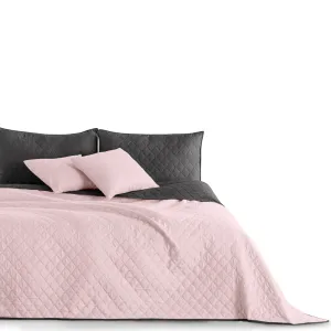 Oboustranný přehoz na postel DecoKing Axel růžový/uhlový, velikost 220x240