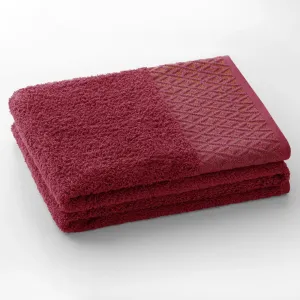 Bavlněný ručník DecoKing Andrea bordó, velikost 50x90