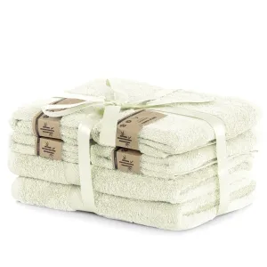 Set 2 osušek a 4 ručníků DecoKing Bella ecru, velikost 2*70x140+4*50x100