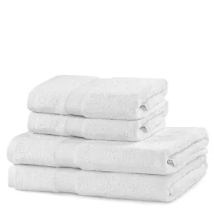 Set bílých ručníků DecoKing Niki, velikost 2*70x140+2*50x100