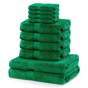 Set ručníků DecoKing Kunis zelené, velikost 2*70x140+4*50x100+4*30x50