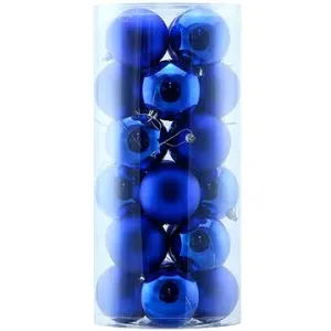 DECOLED Plastové koule, prům. 8 cm, modré, 12× lesklá, 12× matná