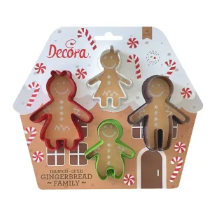 Decora Sada vykrajovátků - Gingerbread family 4 ks #3993832