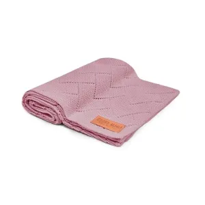 100% bambuová pletená deka v růžové barvě ve slevě