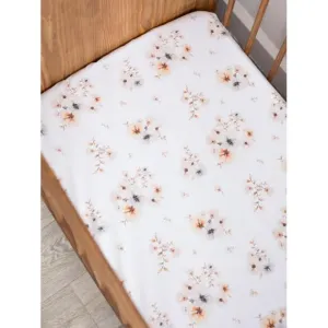 Bavlněné prostěradlo na postel s gumkou - Boho Flowers