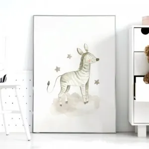 Plakát do dětského pokoje s motivem zebry