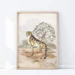 Plakát z kolekce safari s motivem geparda