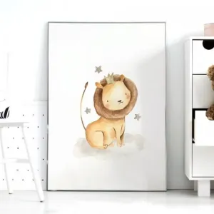 Plakáty do dětského pokoje s motivem lva