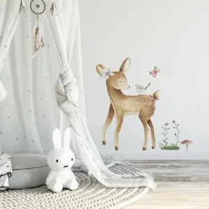Sada nálepek do dětského pokoje s motivem malého jelena